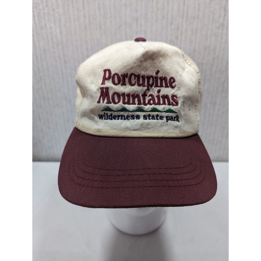 Vintage Porcupine Mountain Michigan Hat Cap Snapback